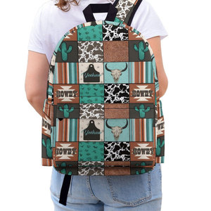 Vintage Western Print <b>Backpack</b> Custom Laptop <b>Backpack</b> <b>Kids</b> Student School Bag Custom Logo Pattern Outdoor Travel <b>Backpack</b> - Product Image 6