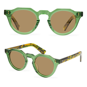 Lunettes de soleil polygonales de haute qualité en acétate de cellulose cousues, adaptées aux hommes et aux femmes, avec effet polarisé. - Product Image 1