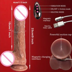 Dildo Besar Panjang Mainan Seks Dewasa Pijat Wanita Pemanas Teleskopik Ayun Dorong Silikon Vibrator Dildo Realistis Ukuran Besar untuk Wanita - Product Image 6