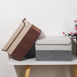 Caja Organizadora de Ropa Plegable de Algodón y Lino Estilo Coreano, con Tapa, de Alta Calidad, para Almacenamiento de Libros, Exclusiva para Comercio Transfronterizo - Product Image 3