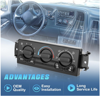 Module de commande de climatisation HVAC A/C 599-226 avec dégivreur arrière pour Jeep Grand Cherokee ZJ 2002-2004, contrôle de température manuel