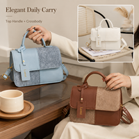 Sac à bandoulière carré portable en PU pour femme 2026 avec pompon, sacs à main de luxe en cuir pour femme