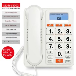 Fican nút lớn người cao tuổi khuếch đại cảm ứng điện thoại cố định với thư thoại không có mô hình 8003 có dây <span class=keywords><strong>Lan</strong></span> - Product Image 4