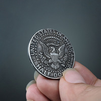 Nouvelle Arrivée Pièces de Monnaie en Alliage de Zinc Argent et Or Personnalisées Pièce de Défi Gravée 3D Double Face pour Collection
