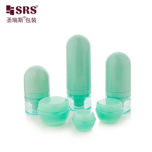 Botella de Bomba Sin Aire de Color <span class=keywords><strong>Pastel</strong></span> Vacía, Forma Cilíndrica con Fondo Redondo, Rosca de Tornillo, para Cuidado de la Piel y Estética, B001-50ML - Product Image 4