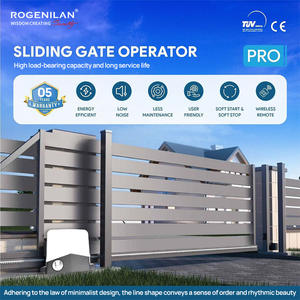 Rogenilan Nouvelle porte piétonne à une porte en aluminium noir enduit de poudre à Foshan est une porte coulissante avec une belle apparence - Product Image 6