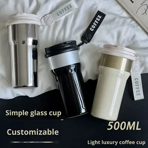 Wholesale Business Gifts Summer Outdoor Portable Vacuum Insulated Tumbler Mugs <b>Rope</b> Double Straw Travel Stainless Steel <b>Light</b> - Product Image 3