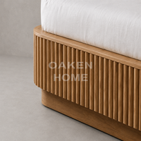 Lit mural OAKEN de style moderne en bois massif, taille King Size, pour la maison et l'hôtellerie, mobilier de maison