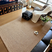 Tapis doux 5x7 en polyester lavable antidérapant à poils ras fait main moderne minimaliste pour chambre à coucher, salon, chambre d'enfant