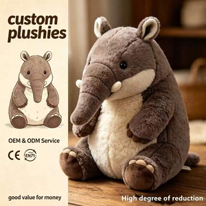 Muñeco de Peluche de <span class=keywords><strong>Tapir</strong></span> Personalizado al por Mayor, Juguete de Peluche de Alta Fidelidad, Servicio OEM ODM con Certificación CE EN71 - Product Image 1