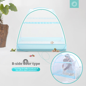 Cuna para Bebé Estilo Princesa, Yurta Mongola Plegable con Mosquitera, 130x70cm, Antiestática, 400 Hilos, Diseño Festivo, Personalizable - Product Image 3