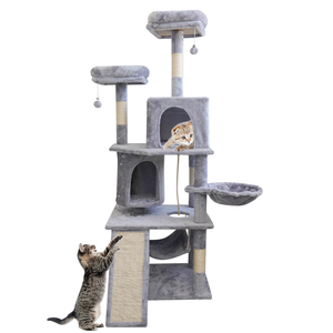 Produttore all'ingrosso sisal grigio grande gatto albero <span class=keywords><strong>scratcher</strong></span> pet prodotto - Product Image 1