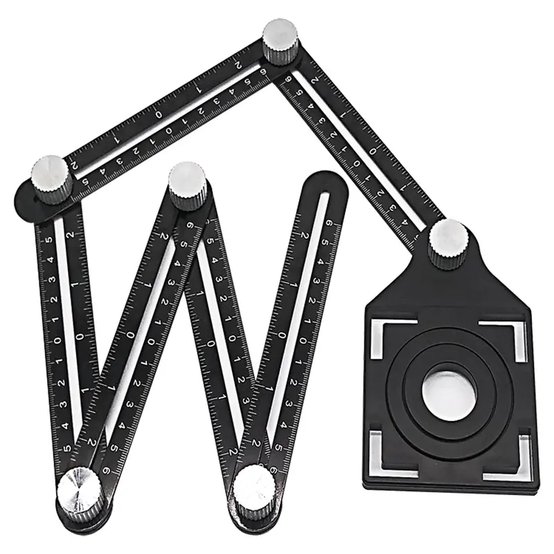 Multi Material Multi Angle Measuring Ruler Six-sided Aluminum Alloy Angle Measuring Tool Rule
