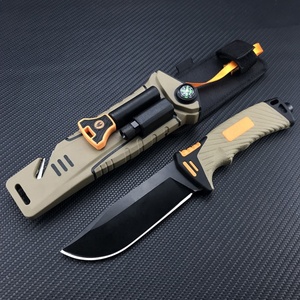 Cuchillo Multifuncional para Camping y Caza al Aire Libre con Encendedor y Mini Linterna, Personalizable OEM, Hoja Fija 7Cr13Mov - Product Image 3