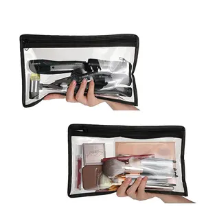 Customized Clear PVC Waterproof Clear Pouch Multi-purpose Zipper Envelopes Folder Storage Pouch Document File Organization Bags