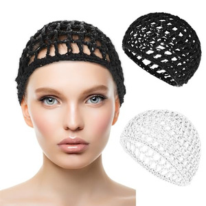 New Handmade Crocheted Mesh Hair Net Styling Hair Accessories Sleep Masks Headscarves Hair Care <b>Hats</b> Flat Thread Casual <b>Hats</b> - Product Image 6