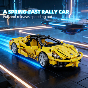Jouet de voiture de course sportive, bricolage, plastique, assemblage, jouet éducatif, blocs de construction, jouets éducatifs pour enfants - Product Image 1