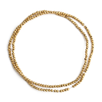 Perles de pierre hématite facettées plaquées or véritable naturelles 2/3/4MM Kuoyu F09495 15 pouces/brin semi-précieuses pour bijoux