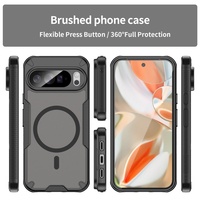 Casing Magnetik Tipis Transparan Matte PC untuk Google Pixel 9 10 Pro XL / 6 8 9 10 Pro 9a 8a 6a 5a Gen, Mendukung Pengisian Daya Nirkabel