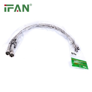 Raccord <span class=keywords><strong>de</strong></span> tuyau en acier inoxydable IFAN, tuyau <span class=keywords><strong>flexible</strong></span> tressé 1/2"-1", tuyau d'eau tressé 30-60cm, mâle-<span class=keywords><strong>femelle</strong></span> - Product Image 2