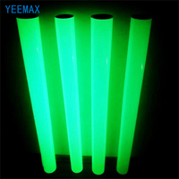 Cinta Adhesiva Fotoluminiscente de PVC Amarillo-Verde de Alta Luminosidad YEEMAX, Rollo de Cinta Luminosa Resistente a Desgarros para Seguridad Vial