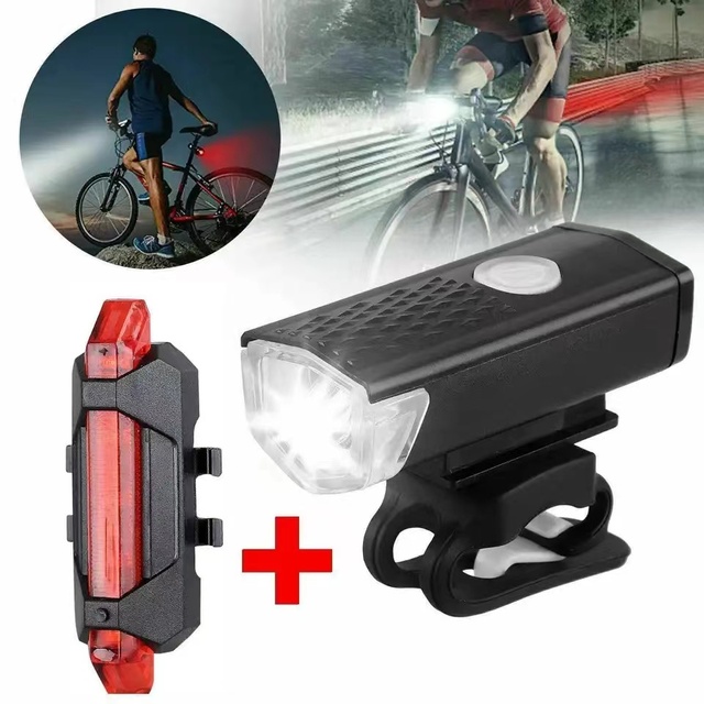 Hot Sale High Lumen Cycling Accessory Waterproof Bicycle Lights Front & Back Set for Night Riding Power Supplied by Battery