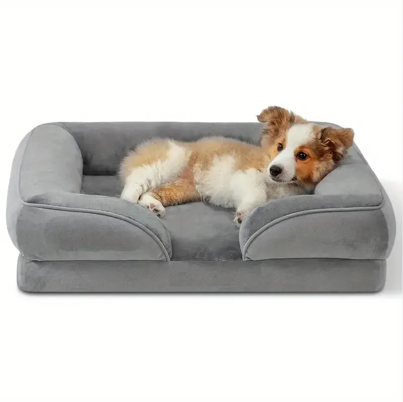 High end Waterproof Non-skid Bottom Sofa bed orthopedic Egg Crate Memory Foam Pet Dog Bed