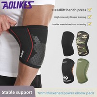Coudières Hercules pour adultes, 7 mm d'épaisseur, en néoprène compressif, pour la musculation, l'entraînement de force du haut du corps, protection des bras, confort
