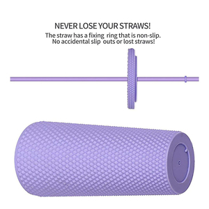 Gobelet à café en plastique à double paroi avec couvercle et paille, 24 oz, vente en gros - Product Image 3