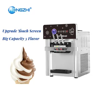HENGZHI kaliteli masaüstü dondurma makinesi ticari yumuşak hizmet dondurma yapma makinesi