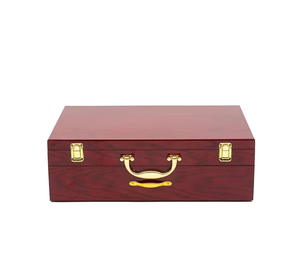 Boîte organisatrice de <span class=keywords><strong>couverts</strong></span> en bois avec tiroir et plateaux - Contient 75 <span class=keywords><strong>couverts</strong></span>, solution de rangement écologique - Product Image 1