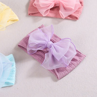Bando Rambut Anak Gaya Eropa dan Amerika dengan Pita Jacquard Nylon dan Elastisitas Tinggi - Aksesoris Rambut Bayi & Balita