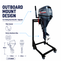 Moteur hors-bord pour bateau OEM 100% neuf en alliage d'aluminium, démarrage manuel, refroidissement par eau, 4 temps, 9,9 CV