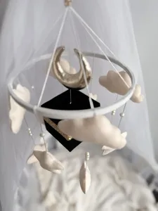 New bebe nursery accessori hanging decor handmade custom felt cube star moon quran giocattoli islamici baby mobile - Product Image 2