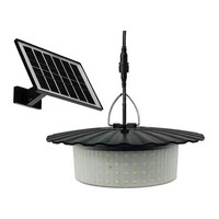 Plafonnier LED Suspendu Portable à Détecteur de Mouvement Solaire IP65, Dimmable, Anti-Poussière, avec Minuteur, pour Garage, Jardin, Villa