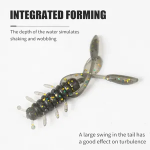 Lushzer Mồi câu cá mềm 20 cái/túi Mồi Nhân Tạo côn trùng ấu trùng Mồi Câu Cá giun Mini 45mm 0.6g TPE cho cá chép cá hồi Bass - Product Image 3