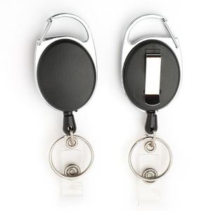 Porte-badge ovale rétractable X57 givré, porte-clés extérieur en forme d'œuf avec enrouleur - Product Image 2
