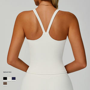 GCWAVE Wearable Threaded Yoga <b>Vest</b> Tight Back High Strength Sports <b>Vest</b> Outdoor Running Fitness Clothes - Product Image 2