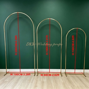 DKB Arco Doble Dorado para Exteriores, Decoración Floral Artificial para Bodas, Marco de Puerta, Accesorios para Fiestas de Cumpleaños, Fondos DIY, Soporte para Letreros de Bienvenida - Product Image 2