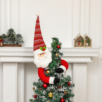 Décorations de Noël : Père Noël, Bonhommes de neige, Étoile de sommet d'arbre de Noël, Décoration d'arbre de Noël pour la mise en scène et l'embellissement de la maison