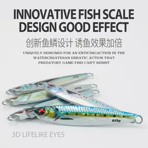 JiggingDuke bionic 3D מודפס 40g 60g החוף ליהוק איטי מפזזי מתכת לנענע עופרת מפזזי ים דיג פיתוי