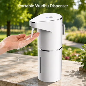 Dispensador Automático Portátil de Wudhu ABS, con Sensor Sin Contacto, Funciona con Batería, Lavamanos Eléctrico de Diseño Moderno para Hotel - Product Image 1