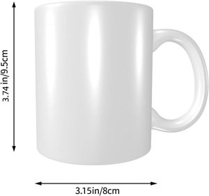 Tazas de Café de Cerámica Modernas Blancas de Porcelana de 11 oz al por Mayor, con Logotipo Personalizado Impreso por Sublimación, Muestras Gratis - Product Image 4