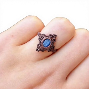 แหวนดีไซน์กลุ่มดาวเคลือบทอง 14K ประดับด้วยหินธรรมชาติ สไตล์ทะเล งานแฮนด์เมดจาก HARI OM CREATIONS พร้อมใบรับรอง IGI - Product Image 1