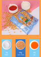 Fabricant 3 Pack 1 Granulés Caramel Maïs Grain Sucre Huile Liquide Popcorn Sachet Machine à Ensacher Emballage en Papier pour Emballage Alimentaire