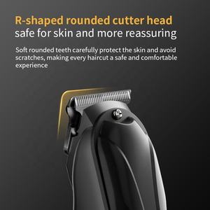 Tondeuse électrique sans fil OEM, nouvelle, pour hommes, machine à raser, rechargeable, tondeuse à <span class=keywords><strong>barbe</strong></span> électrique dorée pour hommes - Product Image 3