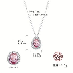 Juego de Joyería de Plata 925 con Corte de Pera, Venta al por Mayor de Fábrica, Conjuntos de Joyería para Mujer con Piedra de Zirconia, Regalo para Bodas y Fiestas - Product Image 2
