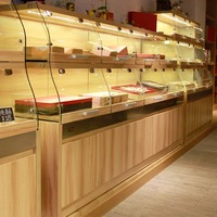 Étagère de présentation de meubles de boulangerie multi-usages démontable sur mesure pour buffet de desserts, construction en verre/métal/bois, vente au détail