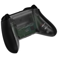 Coque arrière noire transparente personnalisée de remplacement, couvercle de batterie et coque inférieure pour manette Xbox Series X S