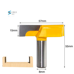 L-N230-1 nettoyage des mèches de routeur inférieur 1/2 pouces, 12mm, tige de 8mm, diamètre de coupe de 2 à 1/4 mèche de routeur de rabotage de Surface - Product Image 1